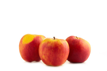 Fototapeta na wymiar Red apples isolated on white background, cutout