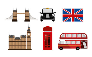 Fototapeta na wymiar bundle of britain culture icons vector illustration design