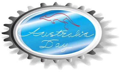 Australia Day Sign and Illustration