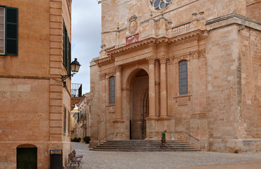 Obraz premium The Cathedral of Ciutadella de Menorca, Balearic Islands, Spain