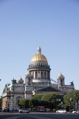 dome of cathedral in st petersburg russia