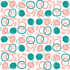 Abstract geometric seamless pattern. Tile background. Infinity wrapping paper with different shapes. Creative texture. Vector illustration.   