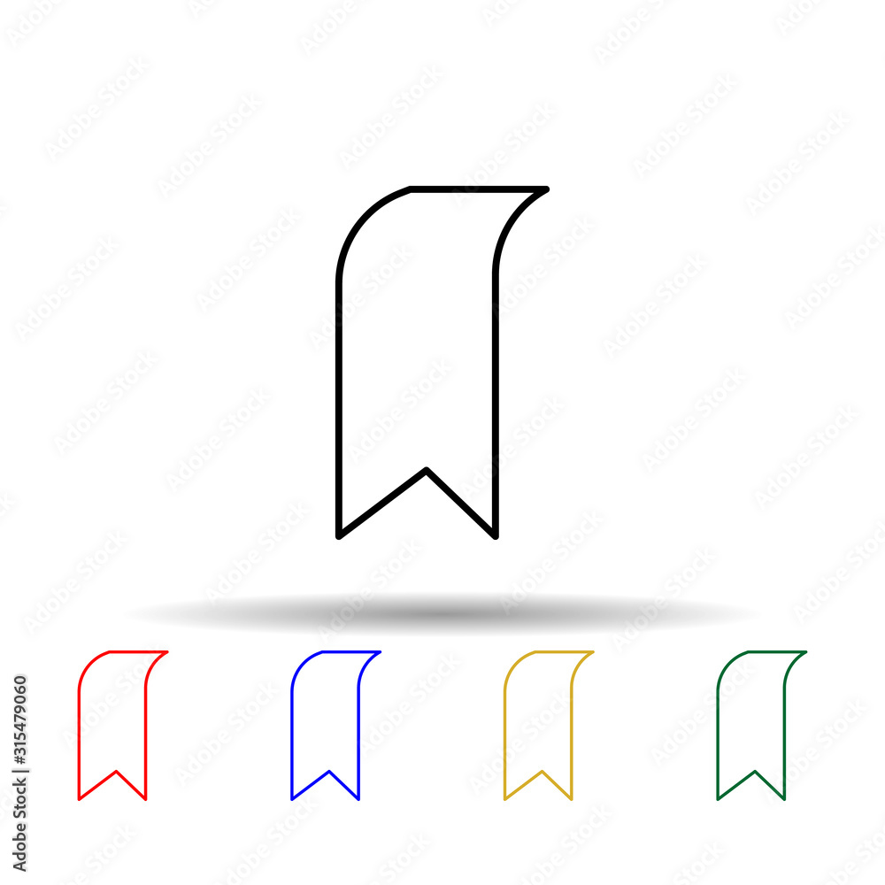 Poster tab multi color style icon. simple thin line, outline vector of web icons for ui and ux, website or 