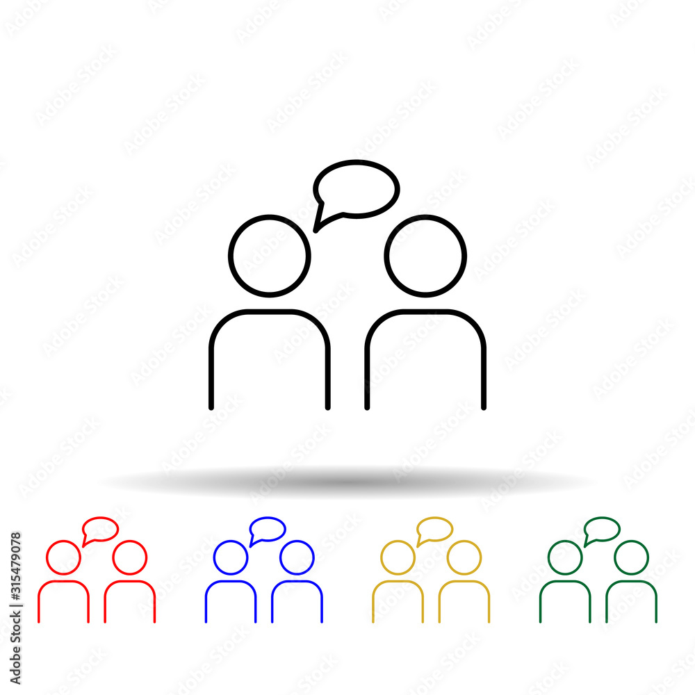 Poster monologue multi color style icon. simple thin line, outline vector of web icons for ui and ux, websi