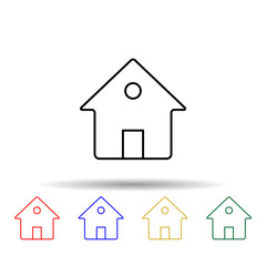house multi color style icon. Simple thin line, outline vector of web icons for ui and ux, website or mobile application
