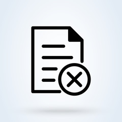 File delete Simple modern icon design illustration.