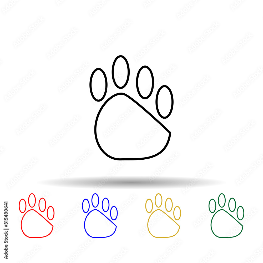 Poster trail multi color style icon. simple thin line, outline vector of web icons for ui and ux, website o