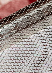 texture metal grill of a documentation shelf