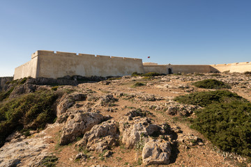 Fototapeta na wymiar Fortaleza de Sagres fortress in Portugal
