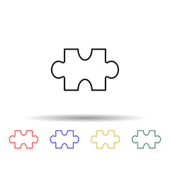 Puzzle multi color style icon. Simple thin line, outline vector of web icons for ui and ux, website or mobile application