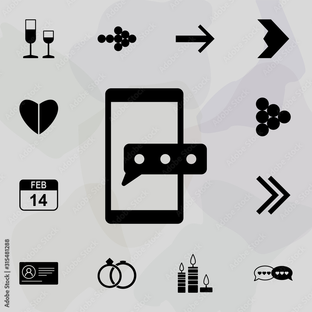 Poster message on smart phone icon. web icons universal set for web and mobile