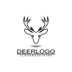 Deer head icon logo design vector illustration