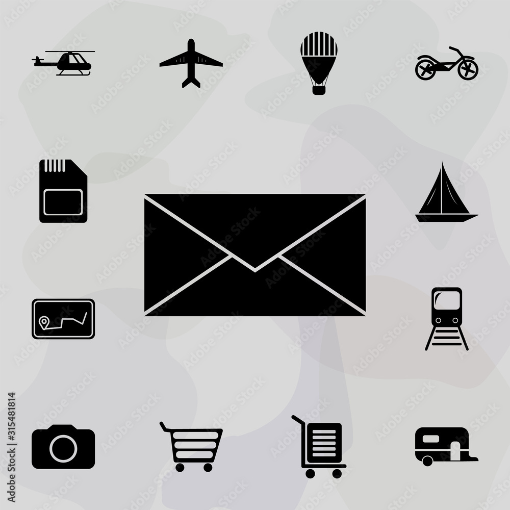 Aufkleber closed envelope icon. web icons universal set for web and mobile