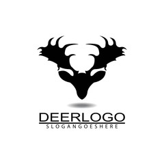 Deer head icon logo design vector illustration