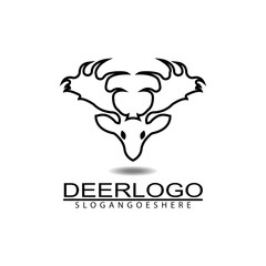 Deer head icon logo design vector illustration