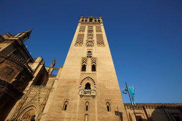 Fototapeta na wymiar The Giralda and the Cathedral of Seville, Spain