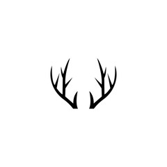 Deer antlers logo vector illustration template