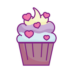 happy valentines day, sweet cupcake cream hearts love snack