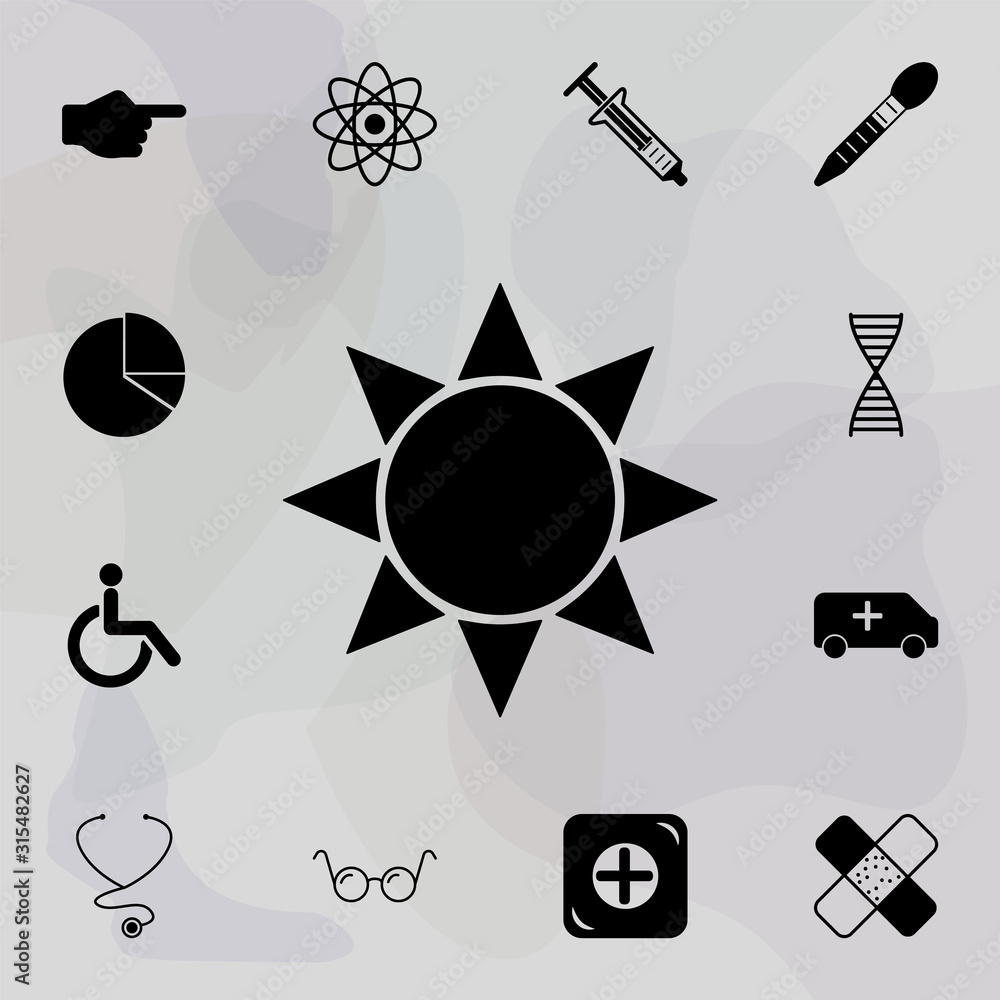 Poster the sun icon. web icons universal set for web and mobile