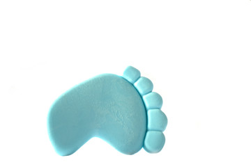 foot prints color blue