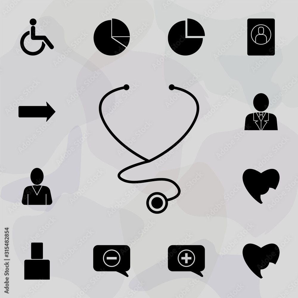 Poster stethoscope icon. web icons universal set for web and mobile