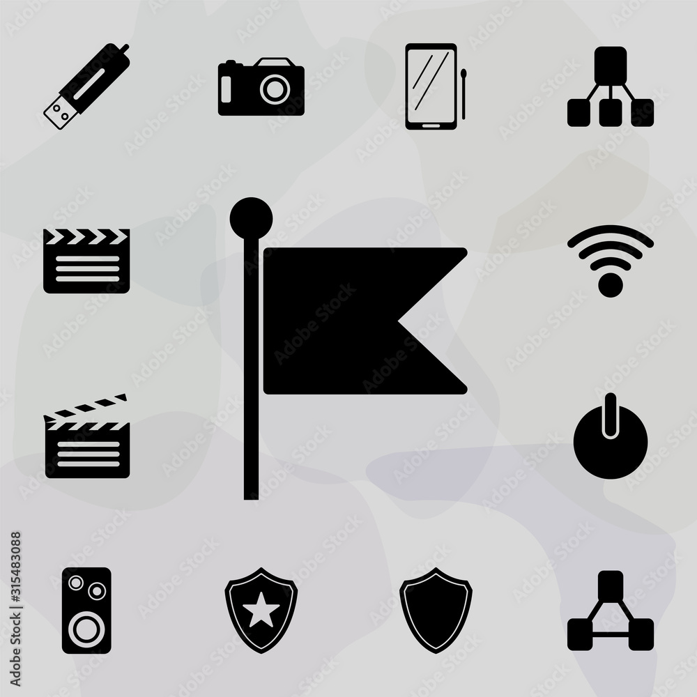 Poster flag icon. web icons universal set for web and mobile