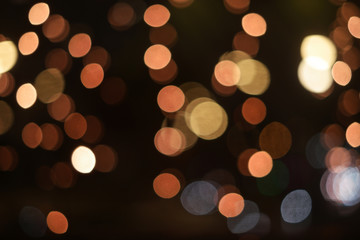 Warm background light bubbles bokeh