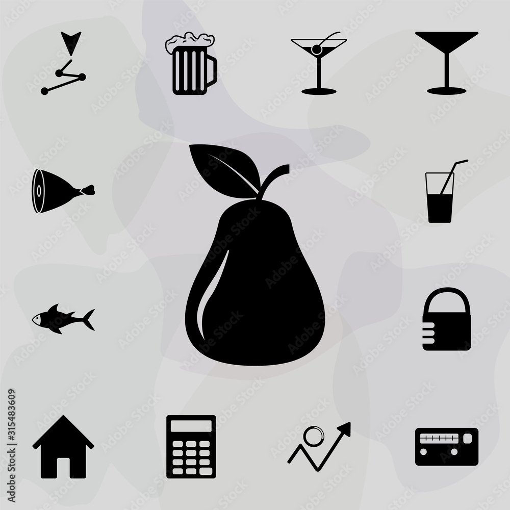 Poster pear icon. web icons universal set for web and mobile