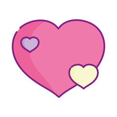 happy valentines day, hearts love romantic feelings icon