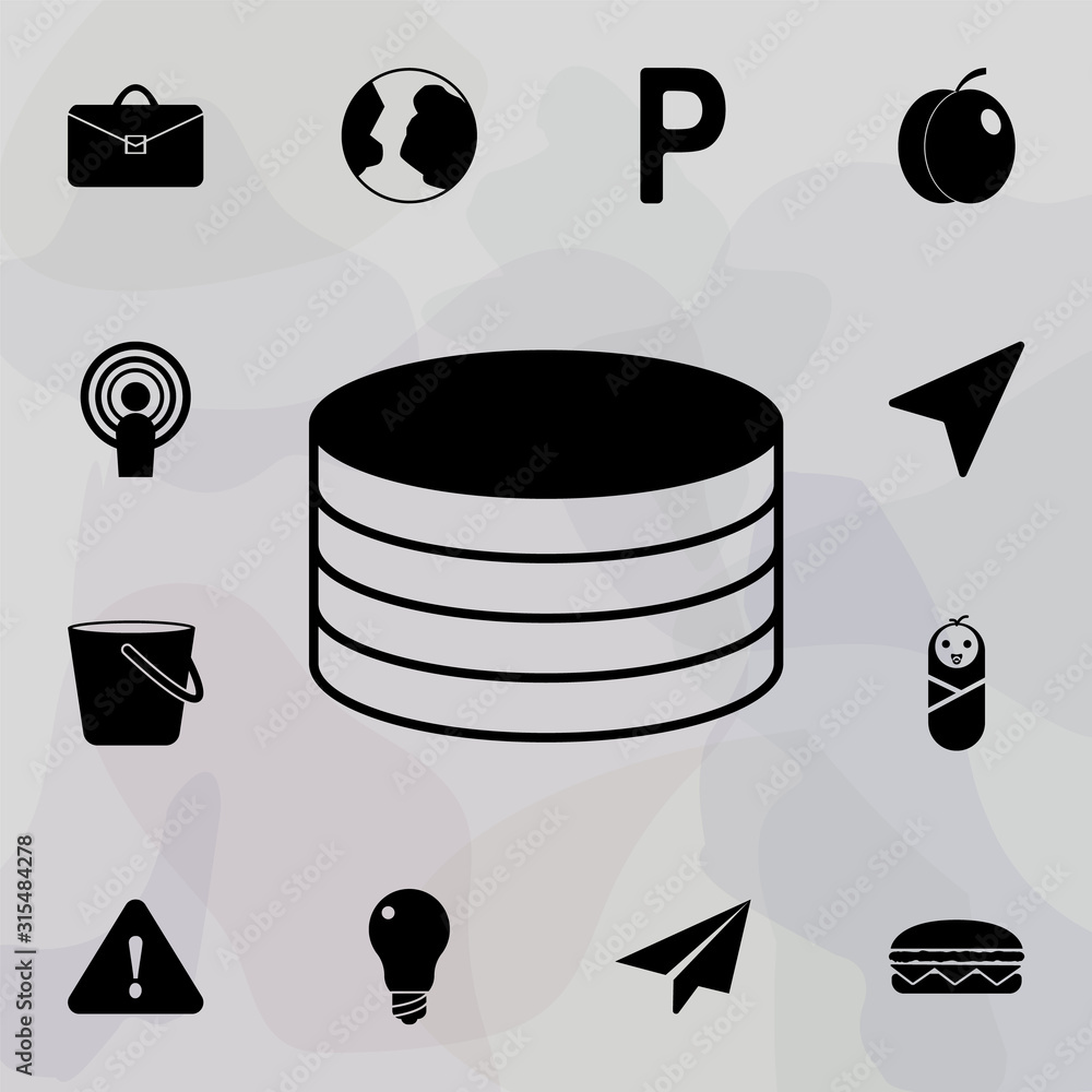 Poster piled-up pennies icon. web icons universal set for web and mobile