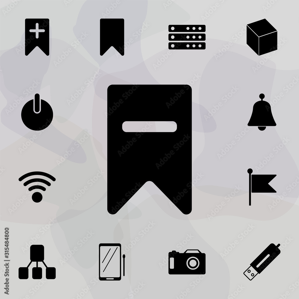 Aufkleber delete bookmark icon. web icons universal set for web and mobile
