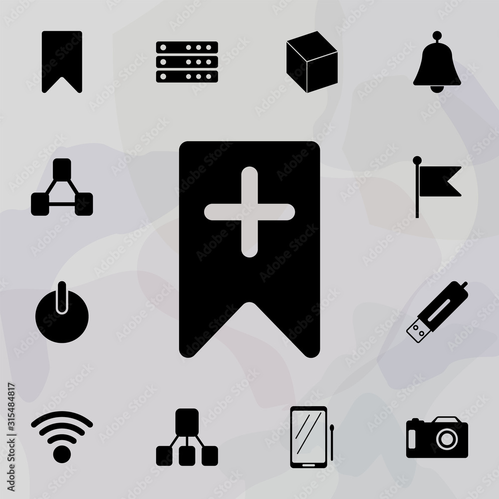 Poster add bookmark icon. web icons universal set for web and mobile