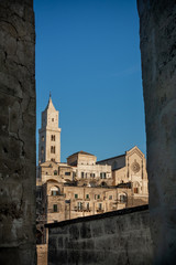 The Cathedral of Matera in the Middle of the Sassi di Matera