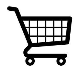 Fototapeta na wymiar Unfilled shopping cart symbol icon