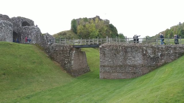 Casual view on the Invergordon castle at Scotland in cloudy weather