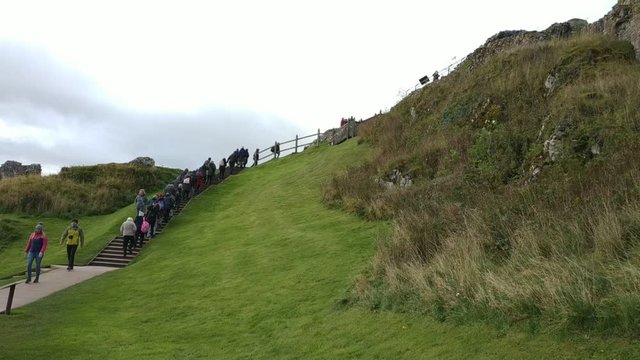 Casual view on the Invergordon castle at Scotland in cloudy weather