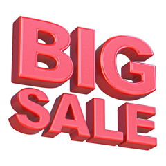 Red BIG SALE sign 3D