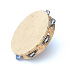 Wooden tambourine 3D