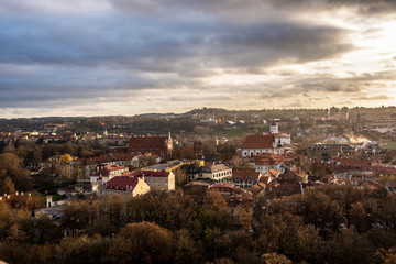 Fototapeta na wymiar View of the Old town in Vilnius, Lithuania
