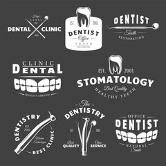 Fototapeta premium Set of dental labels