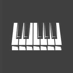 Fototapeta premium Piano keyboard isolated on black background