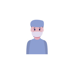 Isolated man doctor vector design