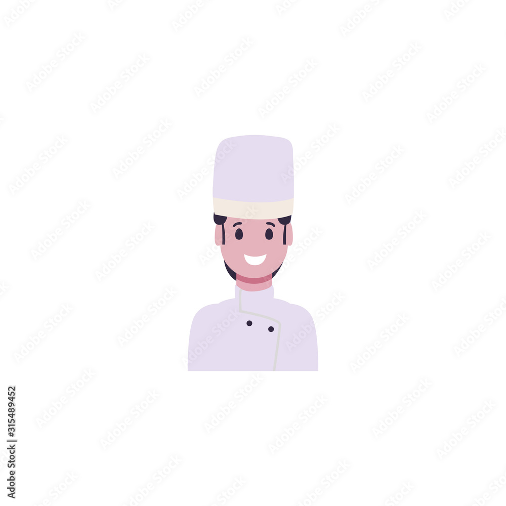 Poster isolated man chef vector design