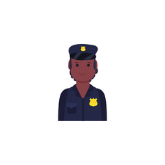 Isolated policeman avatar vector design