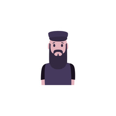 Isolated avatar man with beard vector design