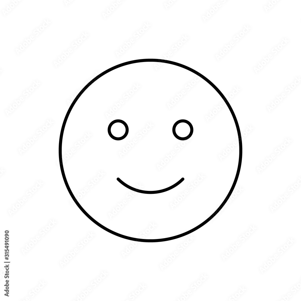 Poster smiling, emotions icon. simple line, outline vector expression of mood icons for ui and ux, website 