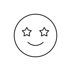 Stars, smiling, emotions icon. Simple line, outline vector expression of mood icons for ui and ux, website or mobile application