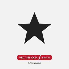 Star vector icon in modern design style for web site and mobile app