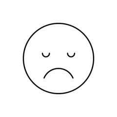 Sad sleepy, emotions icon. Simple line, outline vector expression of mood icons for ui and ux, website or mobile application