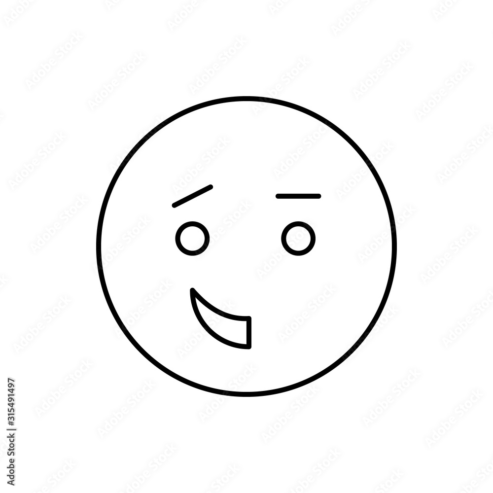 Aufkleber surprised, smiling, emotions icon. simple line, outline vector expression of mood icons for ui and u
